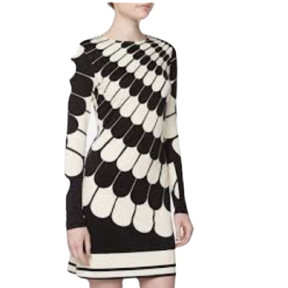 JB by Julie Brown Feather Print Morgan Mod Tunic Dress - S